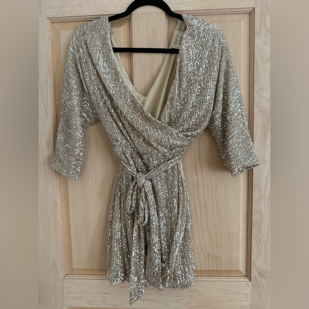 Red Dress Style Rack Sequin Mini Dress